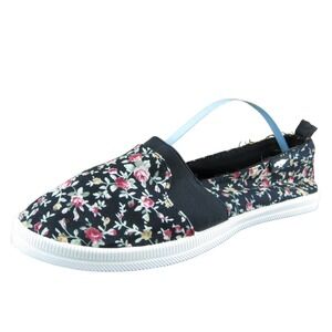 Rocket Dog Plush Foam Women Flat Shoes Black Fabric Slip On Size 6.5 Medium